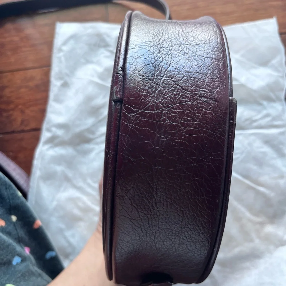 Christy Dawn Janis Round Rich Dark Burgundy Crossbody.  Price is firm no offers. - Picture 5 of 9